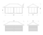 Gartenhaus Bianca 16,6 m2 mit Schiebetüren – Bild 5