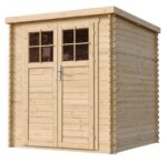 EKO-LINE Werkzeughaus H309 F mit Kassettentür 180x130 cm Stärke 19 mm