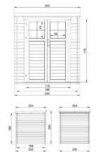 EKO-LINE Gerätehaus H309 F mit Schiebetür – Bild 2