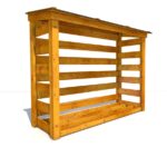 Herold 2270 Gartenholzrahmen mit Rückwand und Bodenrost + Schlusslasur im Farbton Golden Oak 210x70 cm Stärke 19 mm