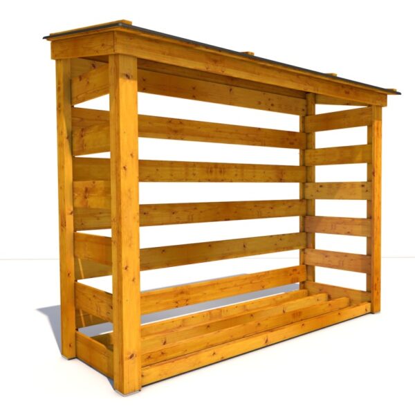 Herold 2270 Gartenholzrahmen mit Rückwand und Bodenrost + Schlusslasur im Farbton Golden Oak 210x70 cm Stärke 19 mm