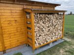 Herold 2270 Gartenklotz mit Rückwand und Bodenrost + Endanstrich mit Golden Oak Lasur – Bild 3
