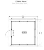 6 m2 327x327 cm Stärke 19 mm