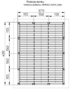 1 m2 327x433 cm dick 19 mm