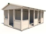 Gartenpavillon HEROLD A3355 A Plus mit Seitenwand und Boden 16
