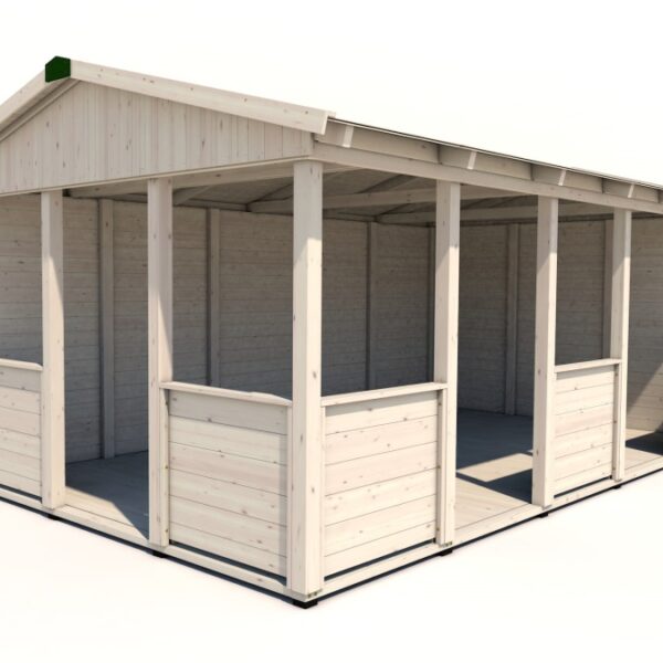 Gartenpavillon HEROLD A3355 A Plus mit Seitenwand und Boden 16