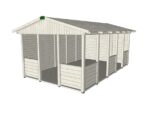 Gartenpavillon HEROLD A3355 A Plus mit Seitenwand und Boden 16,6 m2 (volle Seitenwand) – Bild 7