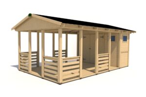 Gartenpavillon HEROLD A3355 AA mit Terrassenboden (3