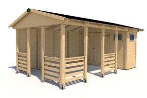 Gartenpavillon HEROLD A3355 AAX Plus mit Seitenwand (3