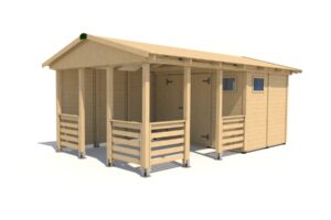 Gartenpavillon Herold A3355 BX Plus mit Seitenwand (6