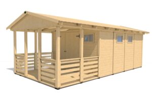 Gartenpavillon Herold A3366 D mit Terrassenboden(12