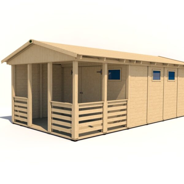 Gartenpavillon Herold A3366 D Plus mit Seitenwand und Terrassenboden(12