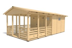 Gartenpavillon Herold A3366 C mit Terrassenboden (9