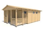 Gartenpavillon Herold A3366 DX Plus mit Seitenwand (12