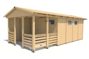 Gartenpavillon Herold A3366 DX Plus mit Seitenwand (12