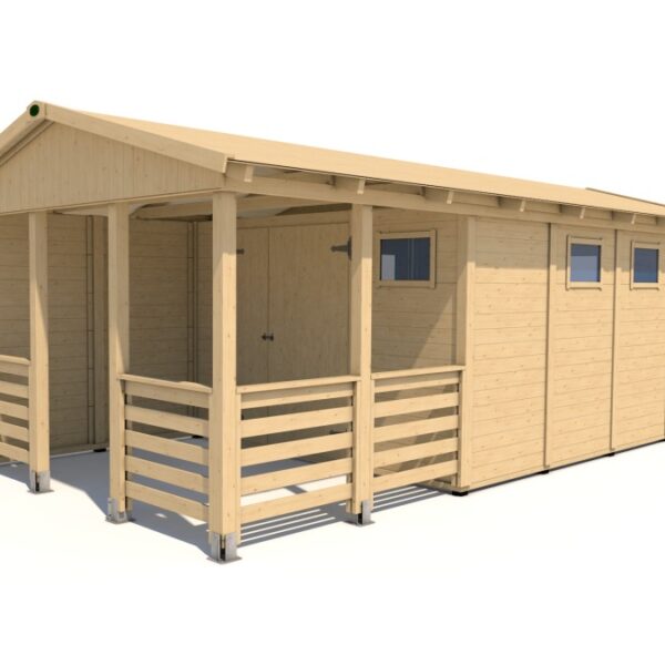 Gartenpavillon Herold A3366 DX Plus mit Seitenwand (12