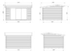 Gartenhaus INES 11,1 m2 mit Schiebetüren – Bild 3