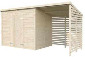 Gartenhaus mit Blockhaus Leif 4