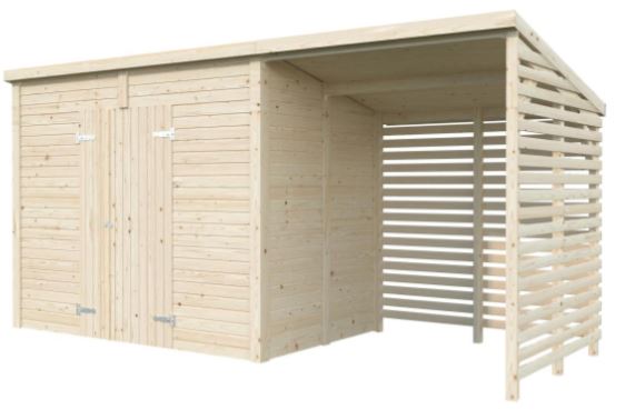 467-x-187-cm-tl-16 Gartenhaus mit Blockhaus Leif 4