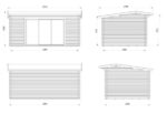 Gartenhaus INES 13,7 m2 mit Schiebetüren mit Doppelglas – Bild 4