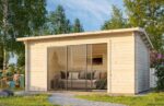 Gartenhaus INES 13,7 m2 mit Schiebetüren mit Doppelglas – Bild 8