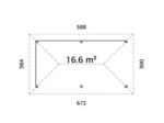 6 m2 mit Vollwand Gazebo Bianca 16