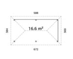 Gazebo Bianca 16,6 m2 mit voller Wand – Bild 4