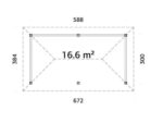 6 m2 mit Geländer Gazebo Bianca 16