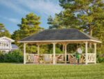 Gazebo Bianca 16,6 m2 mit Geländer – Bild 4