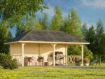 Gazebo Bianca 16,6 m2 mit Geländer und voller Wand – Bild 4
