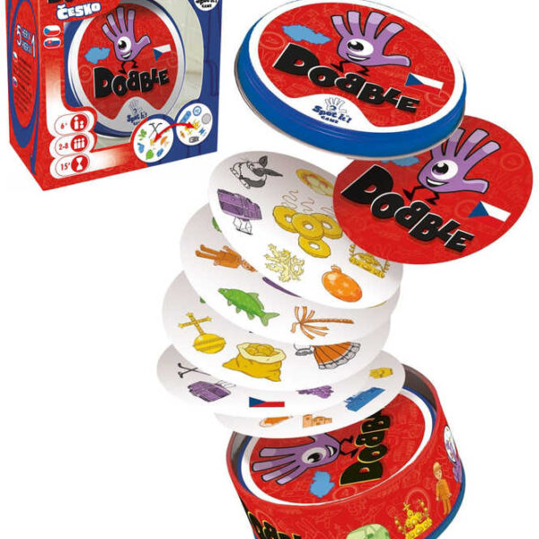 ASMODEE Post-Match-Spiel Dobble Czechia Blechdose ASMODEE Post-Match-Spiel Dobble Czechia Blechdose