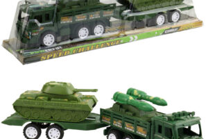 Auto-Armee-Set mit Anhänger und Panzer Militärausrüstung Plastikblister Auto-Armee-Set mit Anhänger und Panzer Militärausrüstung Plastikblister