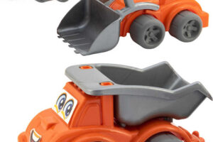 Car working fröhliche 13cm Baumaschinen mit Augen Set 2pcs im Netz Plastik Car working fröhliche 13cm Baumaschinen mit Augen Set 2pcs im Netz Plastik
