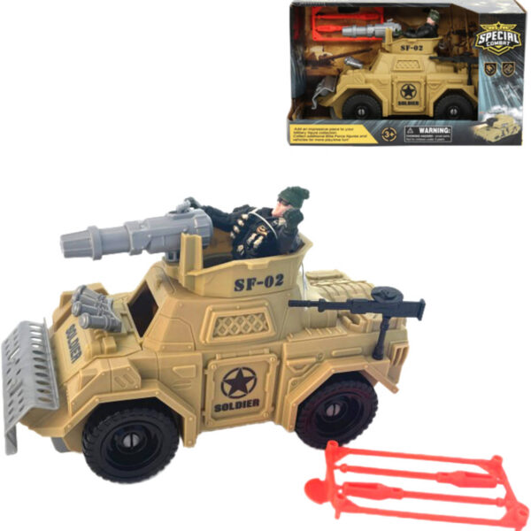 Auto-Militärkampf-Armeefahrzeug-Set mit Figur und Zubehör Kunststoff Auto-Militärkampf-Armeefahrzeug-Set mit Figur und Zubehör Kunststoff