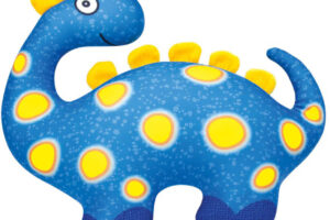 BINO Dinosaurier bunt 33cm gelb und blau Stofftier BINO Dinosaurier bunt 33cm gelb und blau Stofftier