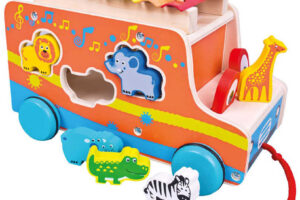 BINO WOOD Baby-Auto-Puzzle mit Xylophon 3in1 BINO WOOD Baby-Auto-Puzzle mit Xylophon 3in1
