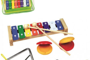 BINO WOOD Musikset mit Triangel in 4in1 Tasche BINO WOOD Musikset mit Triangel in 4in1 Tasche