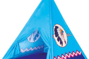 BINO WOOD TeePee Zelt Indianerblau 120x150x120cm 4 Wände BINO WOOD TeePee Zelt Indianerblau 120x150x120cm 4 Wände