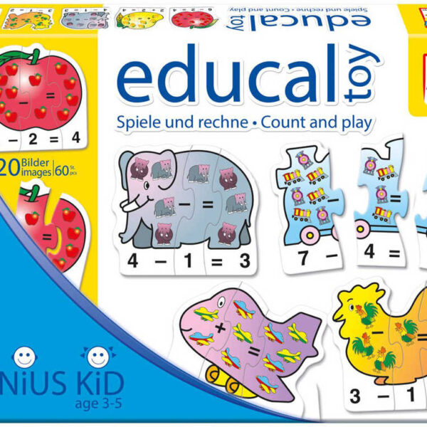 BINO Puzzle Spielen und Zählen Puzzle Lernspiel mit großen Teilen 6in1 BINO Puzzle Spielen und Zählen Puzzle Lernspiel mit großen Teilen 6in1