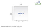 Biohort Gartenhaus EUROPA 4, dunkelgrau metallic – Bild 8