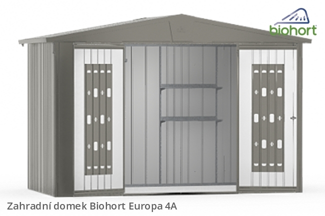 biohort-zahradni-domek-europa-4a-sedy-kremen-metaliza-p53973 Biohort Gartenhaus EUROPA 4A