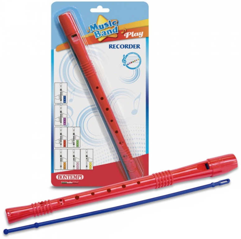 bontempi-fletna-detska-cervena-sopranova-plast BONTEMPI Kinderflöte rot Sopran Kunststoff BONTEMPI Kinderflöte rot Sopran Kunststoff
