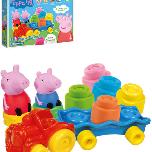 CLEMENTONI CLEMMY Baby-Eisenbahn-Spielset mit Peppa Pig-Steinen CLEMENTONI CLEMMY Baby-Eisenbahn-Spielset mit Peppa Pig-Steinen
