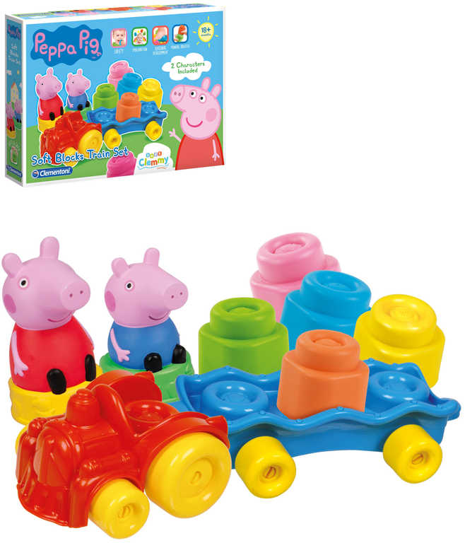 clementoni-clemmy-baby-vlacek-herni-set-s-kostkami-peppa-pig CLEMENTONI CLEMMY Baby-Eisenbahn-Spielset mit Peppa Pig-Steinen CLEMENTONI CLEMMY Baby-Eisenbahn-Spielset mit Peppa Pig-Steinen