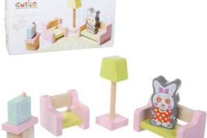 CUBIKA WOOD Wohnzimmermöbel für Puppen mit Figur und magnetischen Outfits CUBIKA WOOD Wohnzimmermöbel für Puppen mit Figur und magnetischen Outfits
