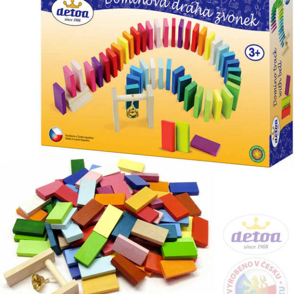 DETOA HOLZbahn Domino-Glockenset aus 95 Steinen mit Glocke DETOA HOLZbahn Domino-Glockenset aus 95 Steinen mit Glocke