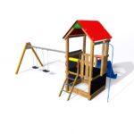 Monkey Flexi Tower mit Dach 100 TH2 - rotes Dach – Bild 2