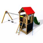 Monkey Flexi Tower mit Dach 150 TH2 - rotes Dach – Bild 2