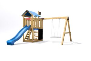 Spielplatz Monkey's Home Kleiner Pirat DOOK mit blauer Rutsche Spielplatz Monkey's Home Kleiner Pirat DOOK mit blauer Rutsche