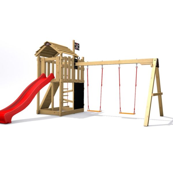 Spielplatz Monkey's Home Kleiner Pirat RED mit roter Rutsche Spielplatz Monkey's Home Kleiner Pirat RED mit roter Rutsche